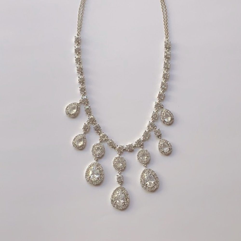 Cezanne Statement Rhinestone Crystal Necklace Adj… - image 8